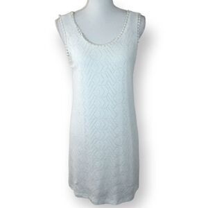 CREAM/WHITE CROCHET DRESS SZ.M EUC